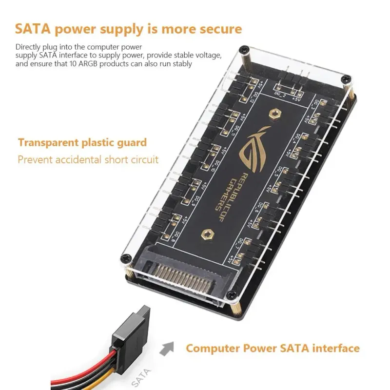 ARGB 1-to-10 Splitter Hub 5V 3-Pin 5