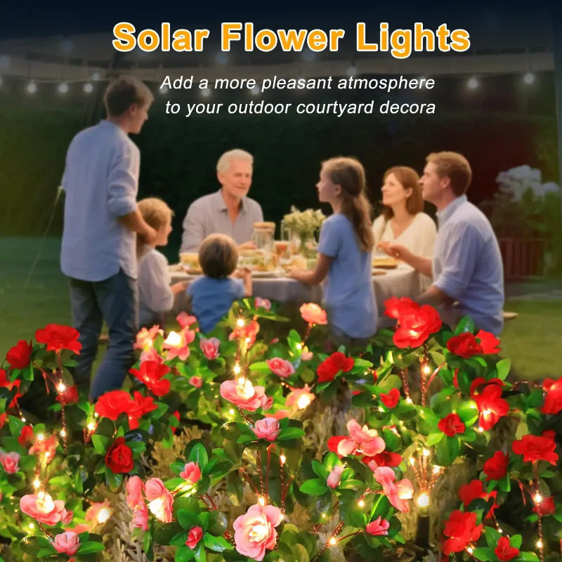 Solar LED Azalea Flower Lights 6