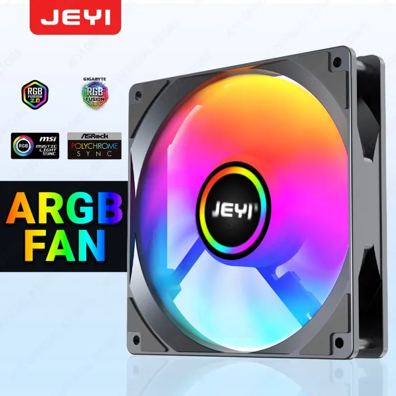 JEYI 120mm ARGB PWM Silent Fan 1