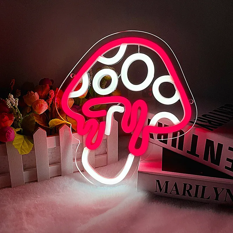 LED Mushroom Neon Wall Sign 6