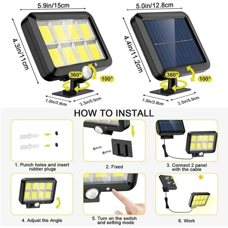 Solar Motion Sensor Wall Light 4
