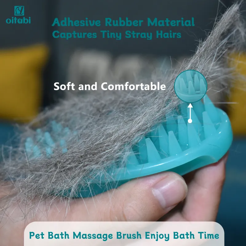 Soft Rubber Pet Grooming Brush 4