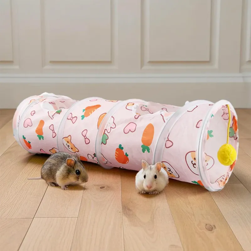 Carrot Hamster Hideout Tunnel Toy 2