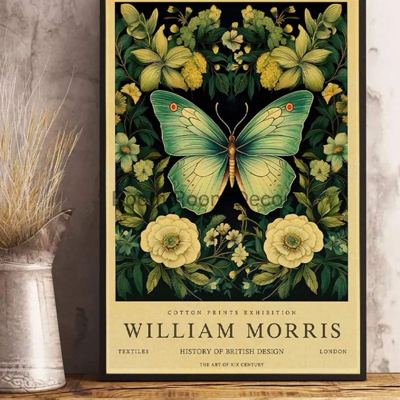 Vintage William Morris Kraft Paper Poster 2