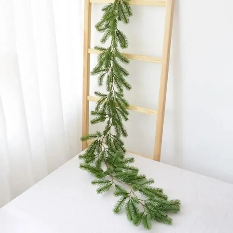 Rattan Christmas Pine Garland Wreath 5
