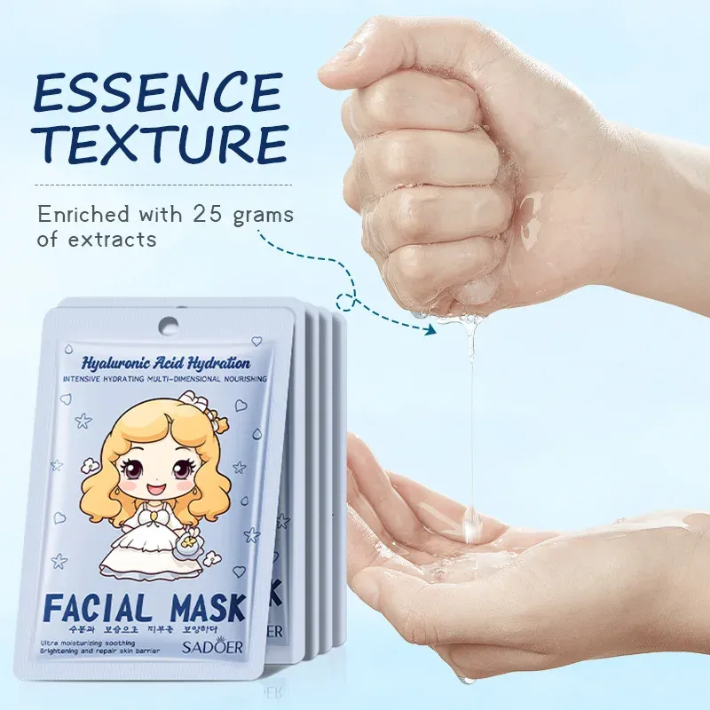 SADOER Hyaluronic Acid Collagen Face Masks 4
