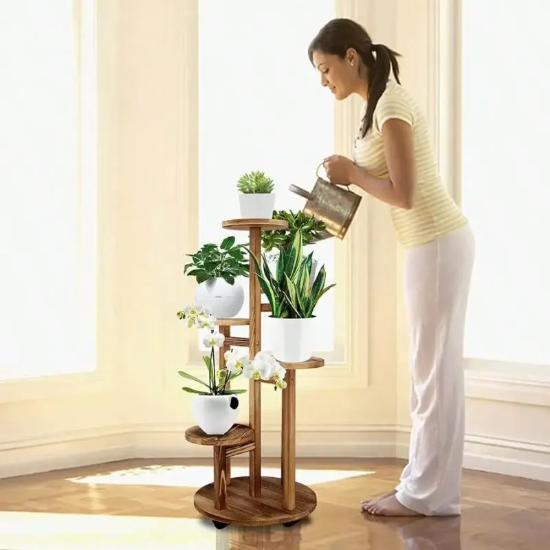 5-Tier Wood Plant Stand 2