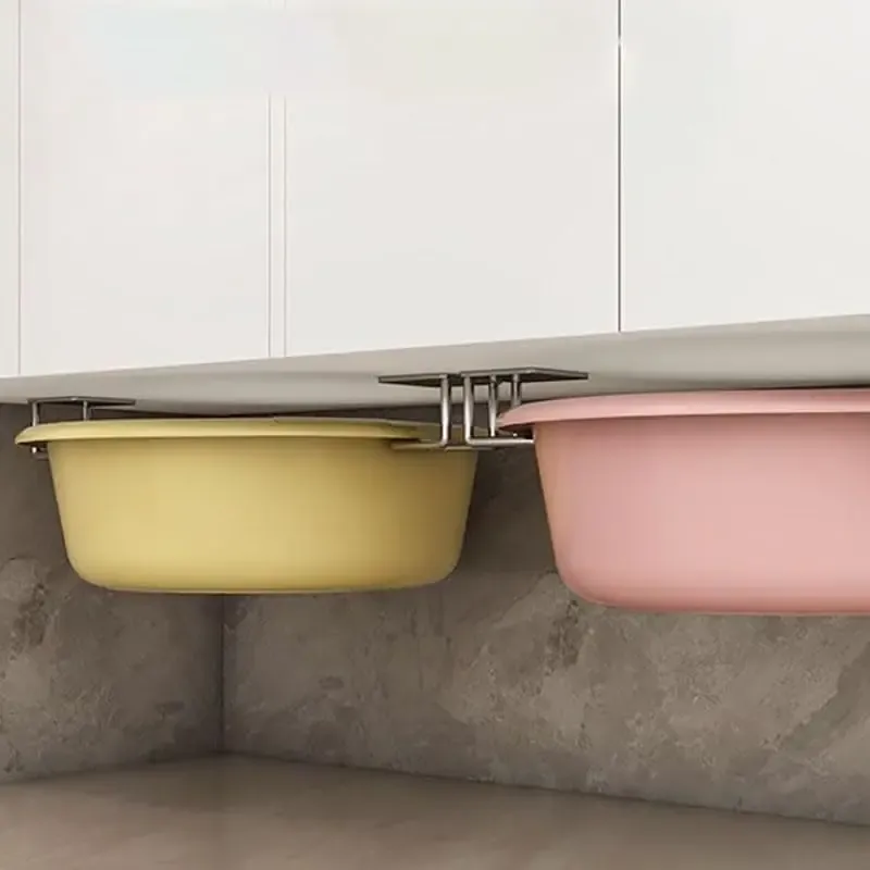 Adhesive Stainless Steel Sponge Holder Set 2