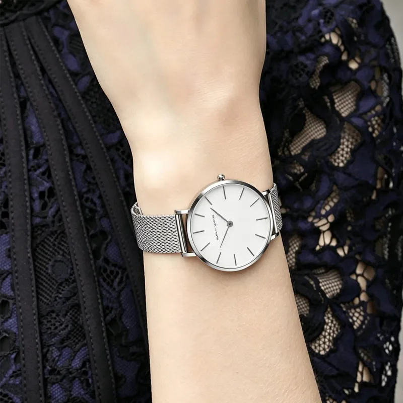 Nordic Minimalist Rose Gold Women's Watch 36mm 5