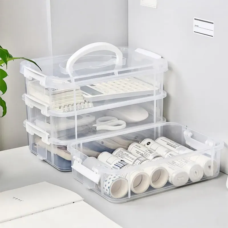 4-Tier Stackable Storage Box With Lid 3