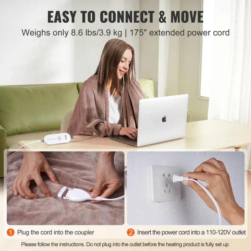 VEVOR King Size Electric Heated Blanket 5