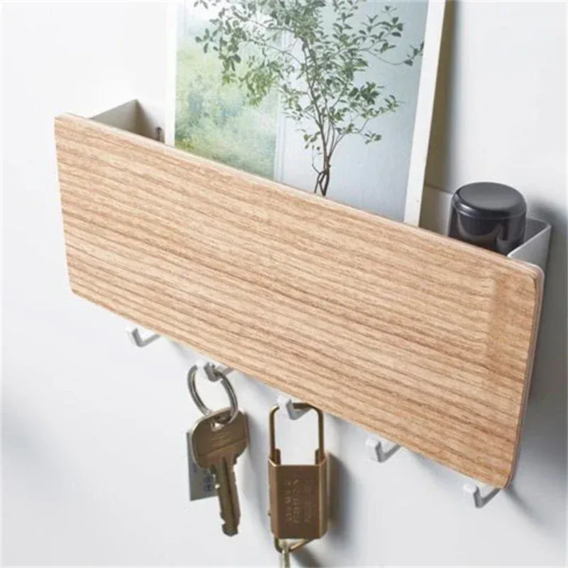 Bamboo Key Rack Wall Organizer 1