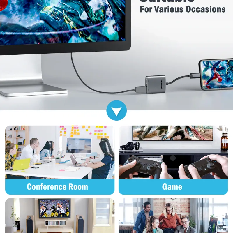 Lemorele Dual HDMI 4K USB C Hub 6