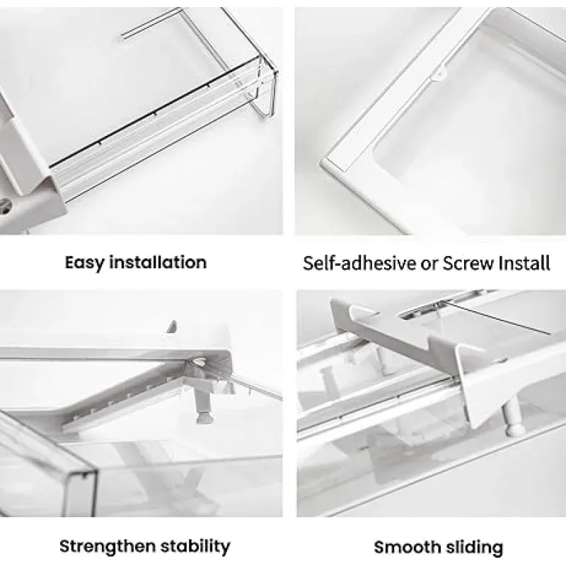 Clear Pull Out Fridge Organizer Bins 2