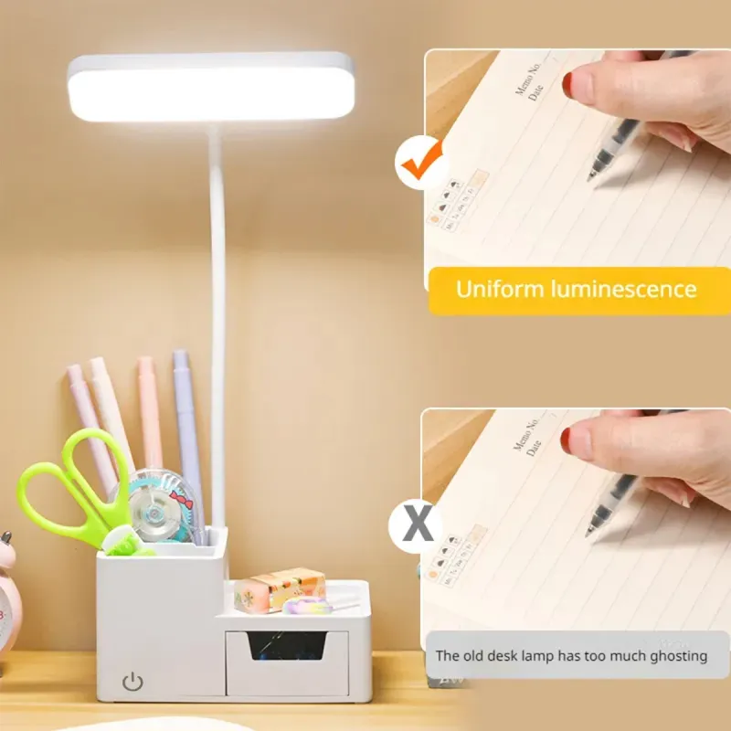 Touch LED Desk Lamp - Dimmable & USB Rechargeable 3