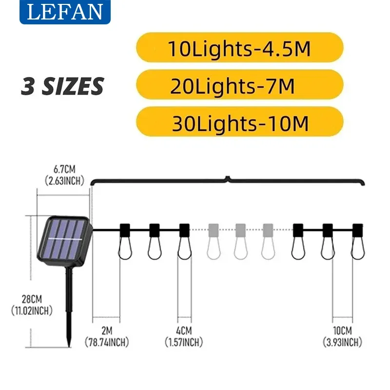 Solar LED Outdoor String Lights 6