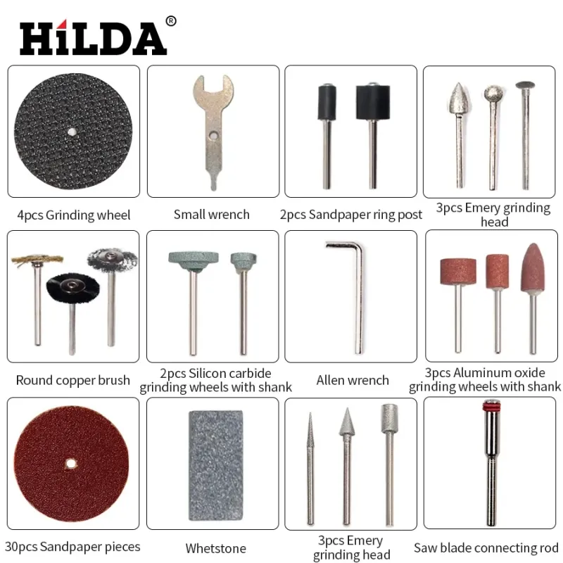 HILDA Rotary Tool Accessory Kit 5