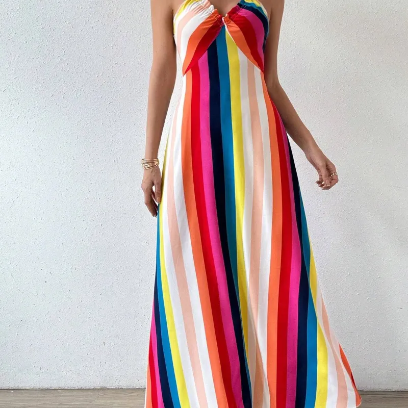 Women's Boho Ethnic Split Thigh Maxi Dress 6