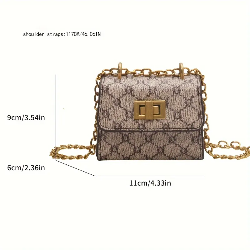 Geometric Pattern Mini Crossbody Bag 3
