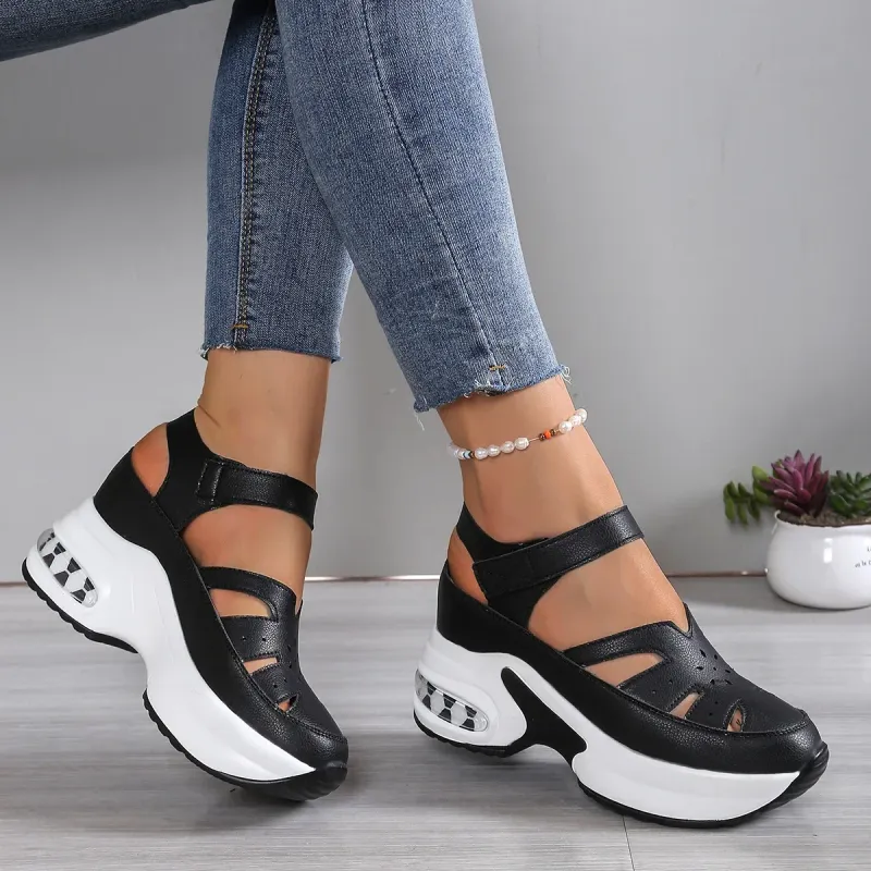 Closed Toe Wedge Sandals for Women 6