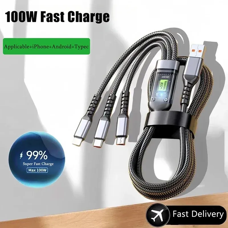 3-in-1 100W Fast Charging Cable 3