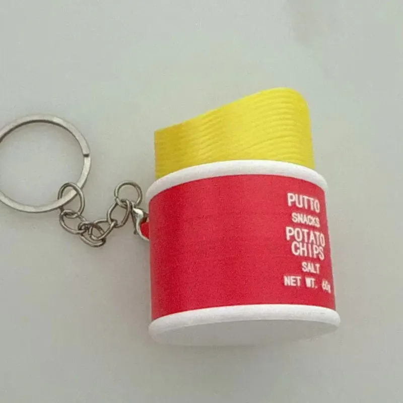 3D Printed Potato Chip Clicker Fidget Toy Keychain 3