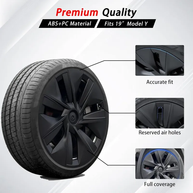 19" Tesla Model Y Wheel Covers - 4 Pcs 3