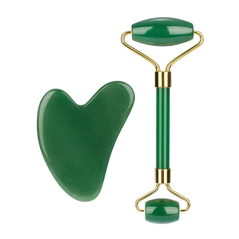 Jade Roller Gua Sha Set with Rose Quartz 4
