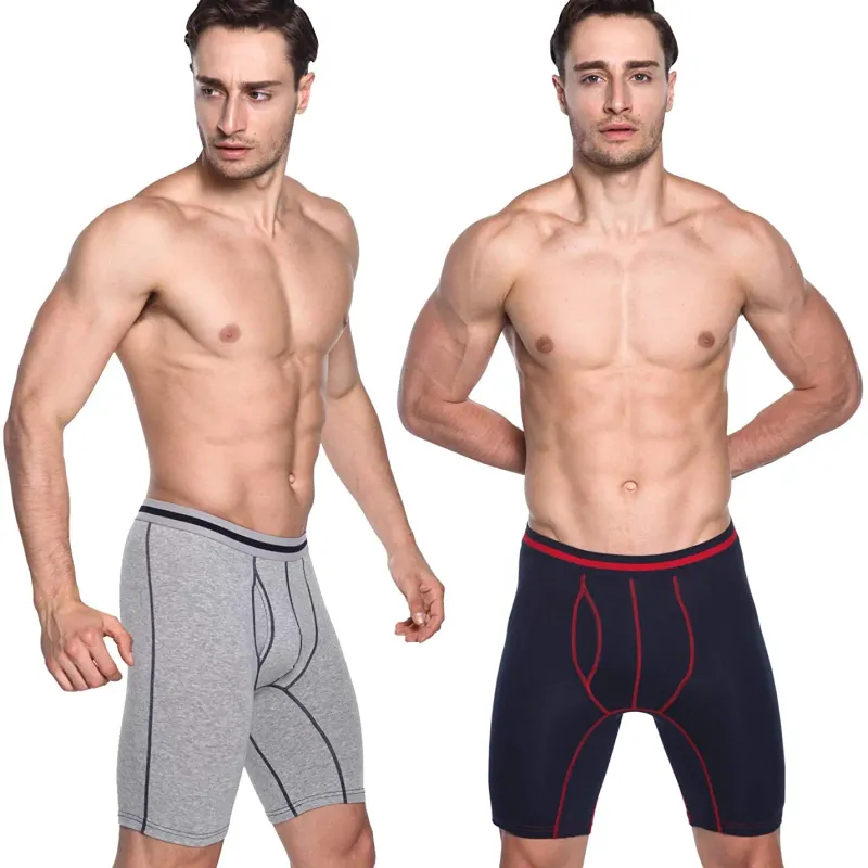 Men's 3-Pack Long Leg Cotton Boxers 5