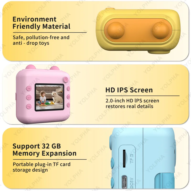Kids Instant Print HD Selfie Camera 6
