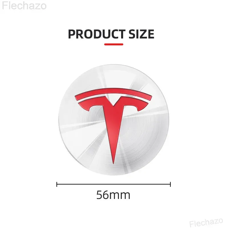 Tesla Wheel Hub Center Cap Stickers (4pcs) 3