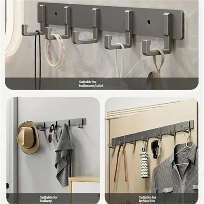 Aluminum Wall Mount Hook Rack 6