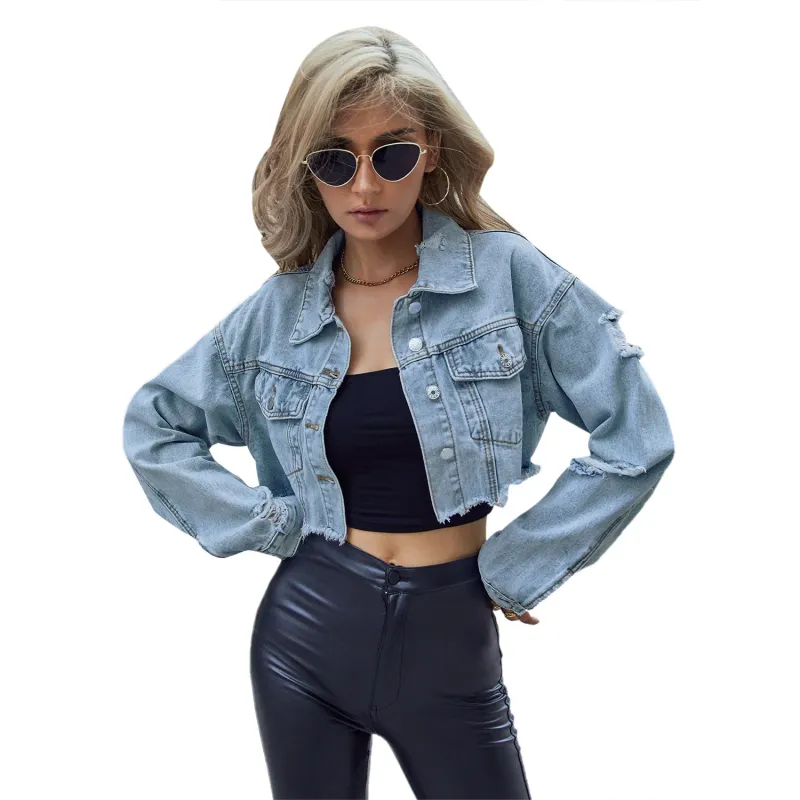 Women's Short Denim Jacket Slim Fit 4