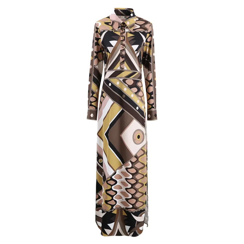 Vintage Elegant Lapel Dress 1