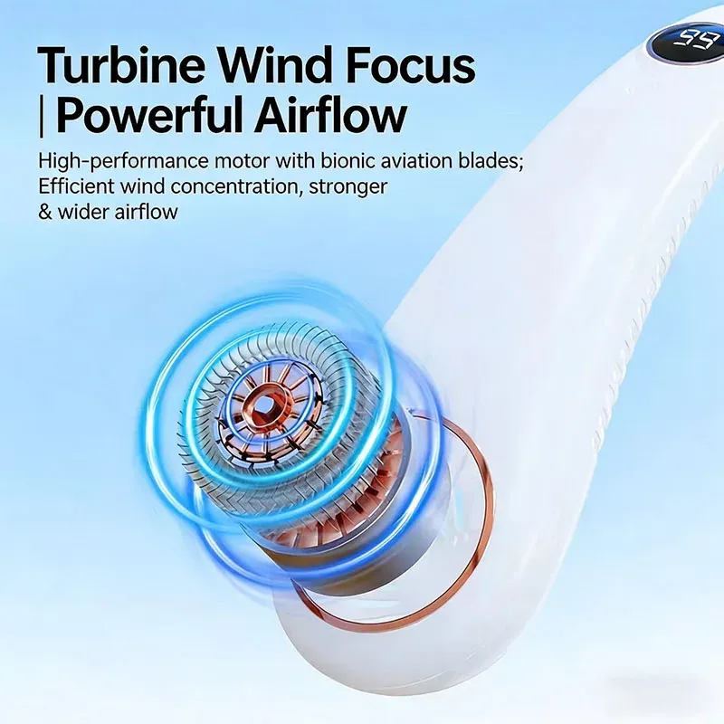 Portable Bladeless Neck Fan USB Rechargeable 4