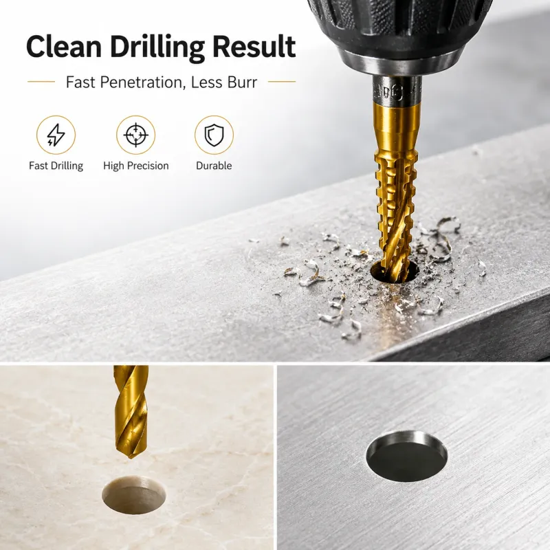Titanium Coated Drill Bit Set 6-Piece 4