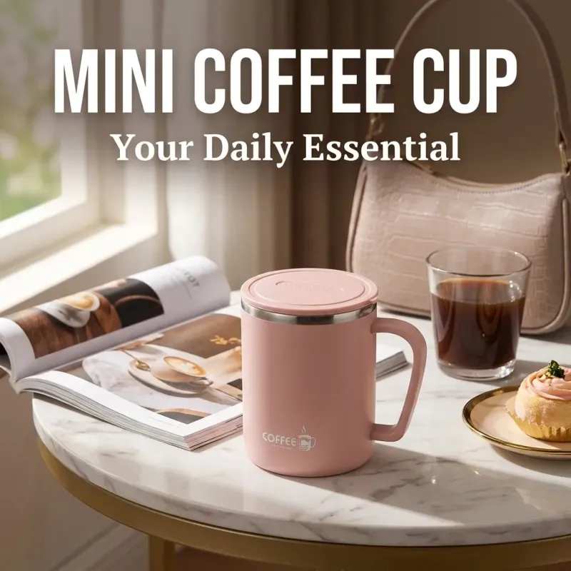 Insulated Travel Coffee Mug with Handle 3