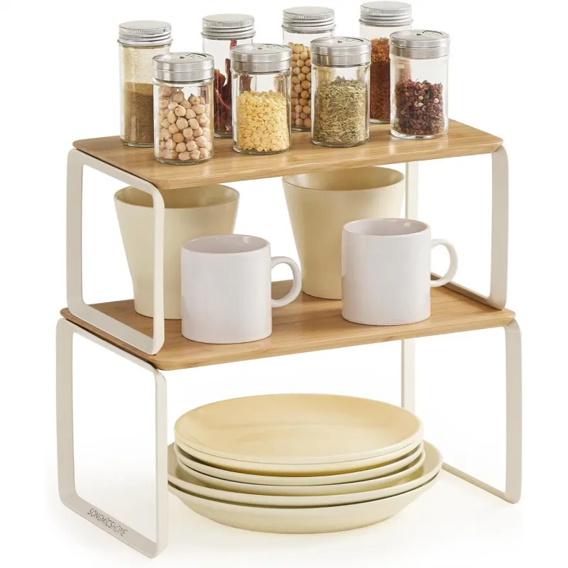 Cabinet Organizer Shelf Set of 2 1