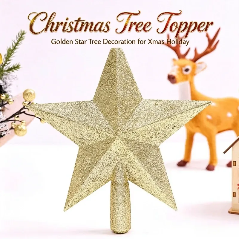 Pink Star Christmas Tree Top Decoration 1