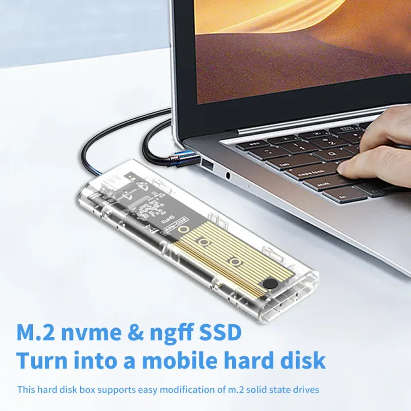 Dual Protocol M.2 SSD Enclosure 2