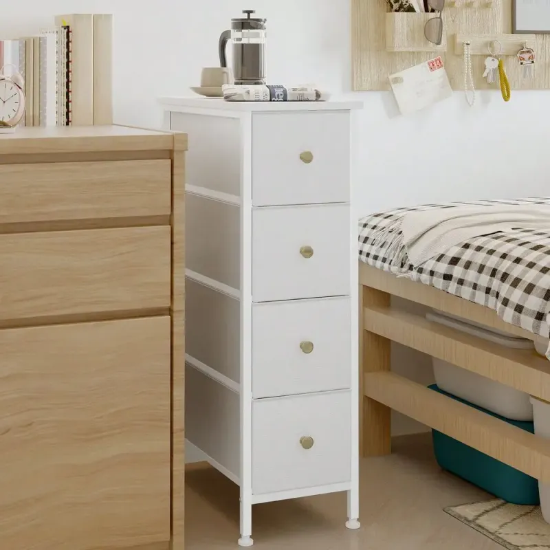 Slim 4-Drawer Fabric Storage Cabinet 1