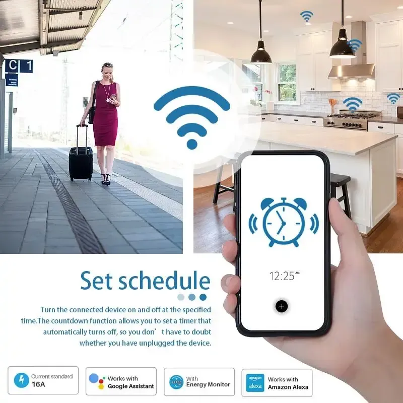 Tuya WiFi Smart Socket EU Plug 20A 4