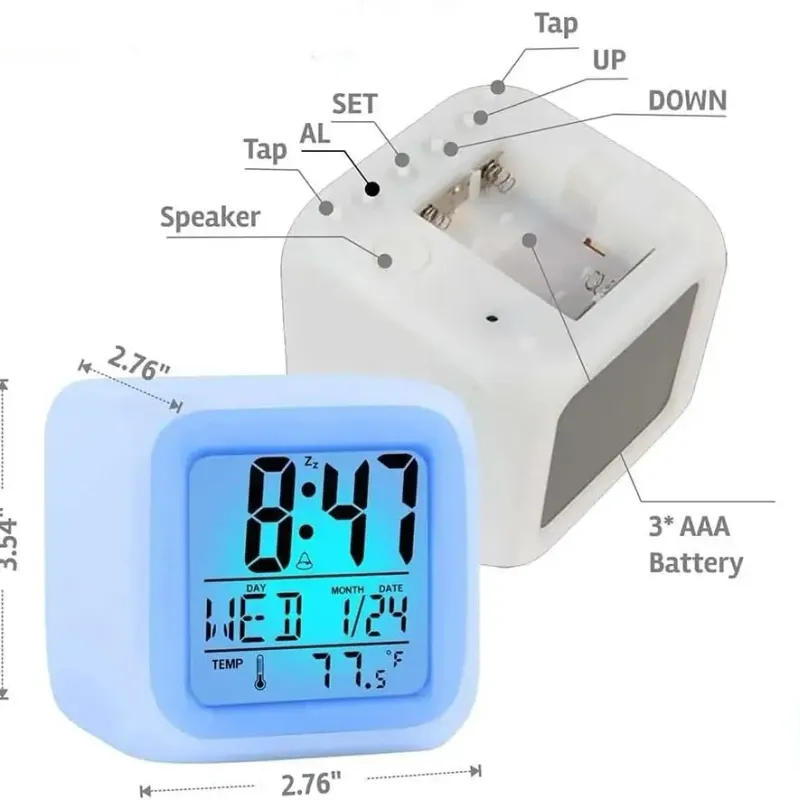 Color Changing Alarm Clock 3