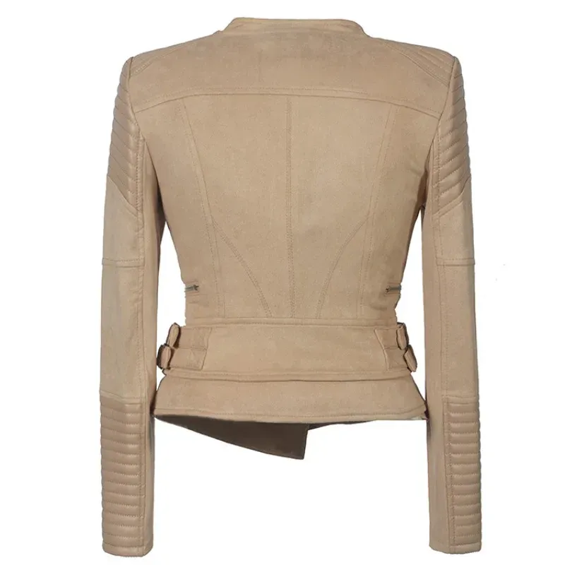 Women's Faux Leather Slim Jacket 4