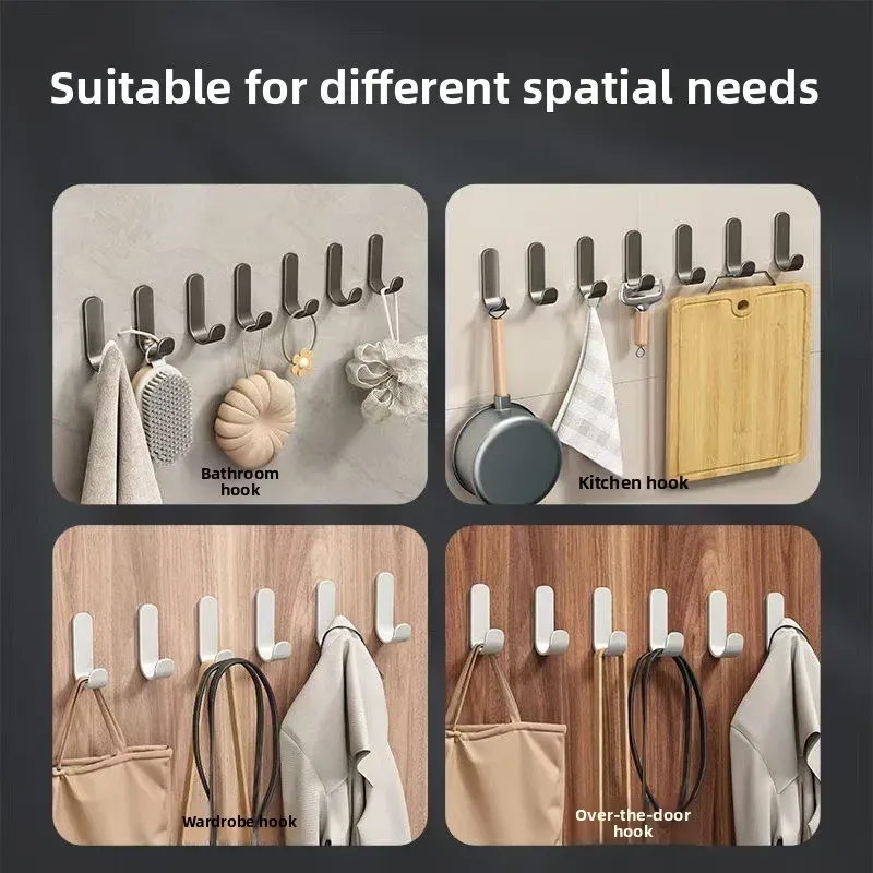 Gray Self-Adhesive Wall Hooks 3
