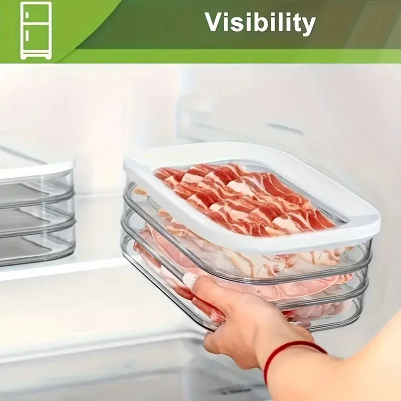 3-Layer Clear Meat Storage Containers 2