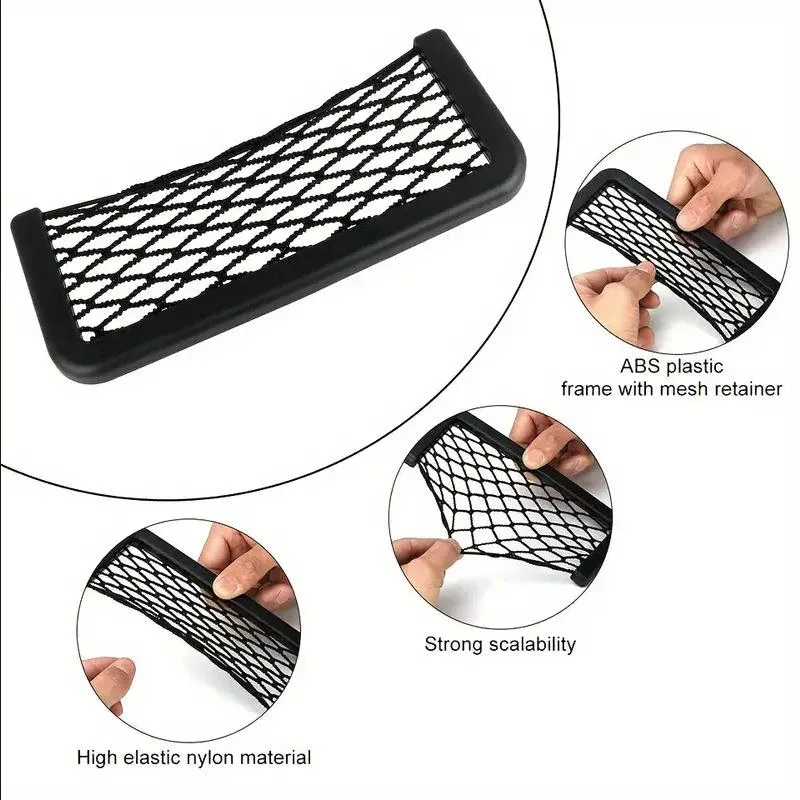 Adhesive Car Seat Organizer Nets 5