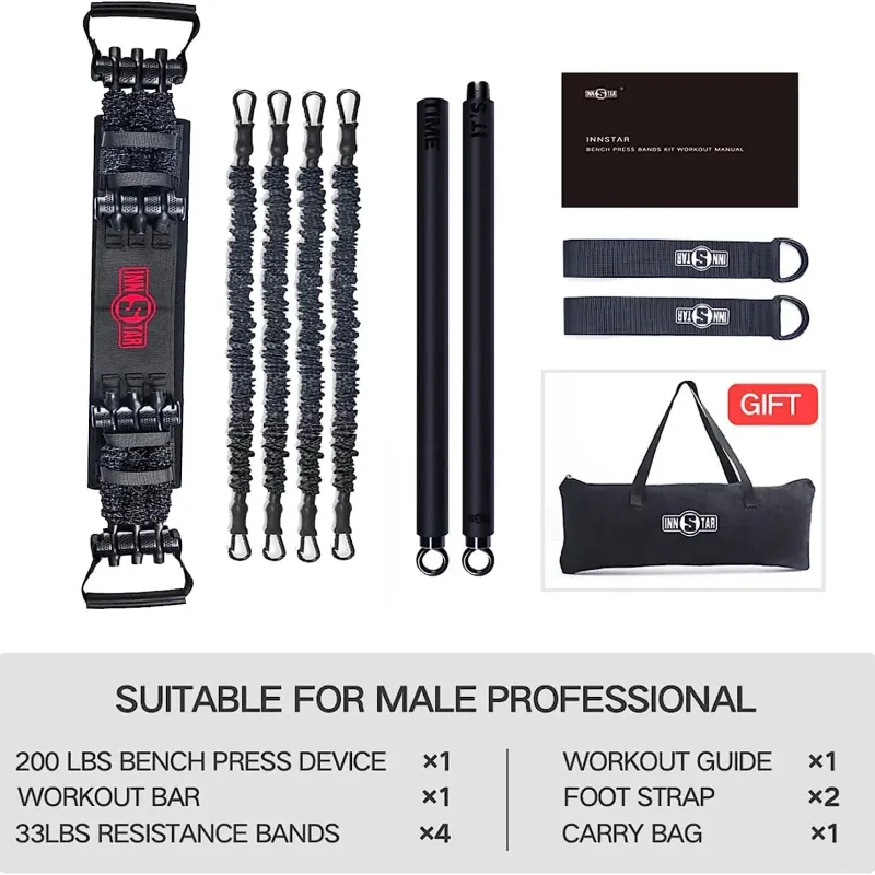 Heavy-Duty Resistance Bands Set with Bar 2