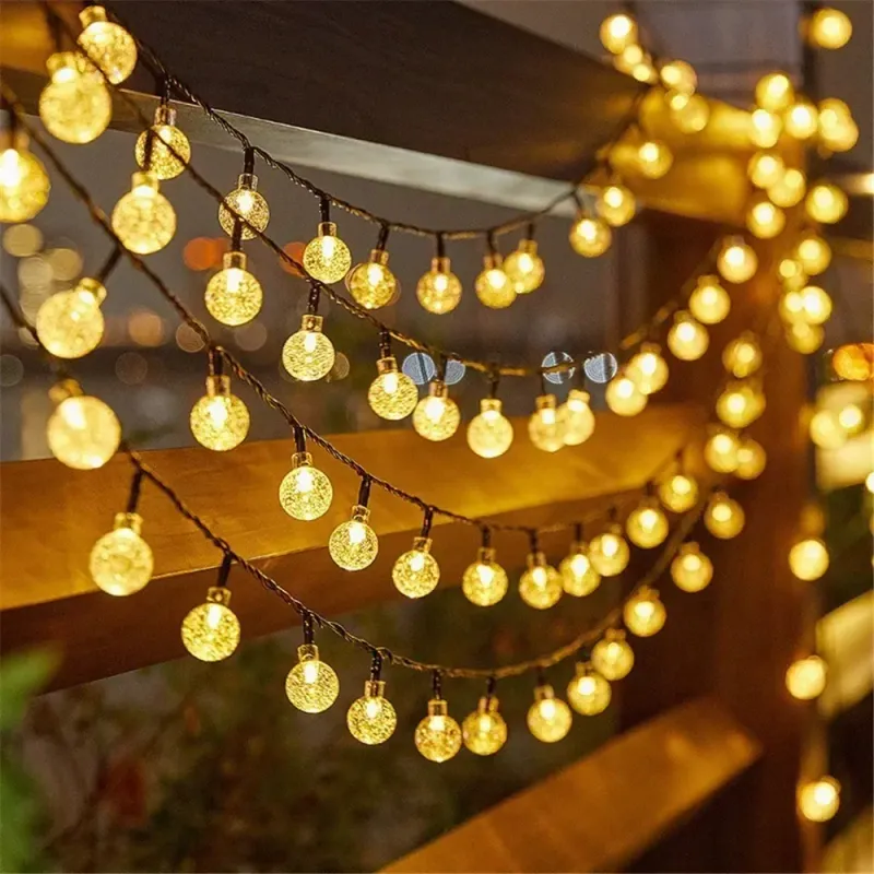 Solar Crystal Globe String Lights 5