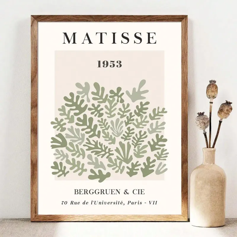 Sage Green Matisse Wall Art Set 5